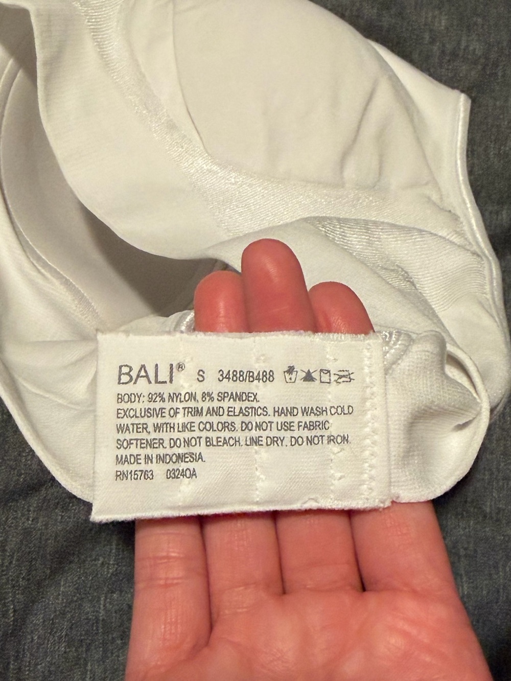 Bali padded wireless bra white - Picture 3 of 4